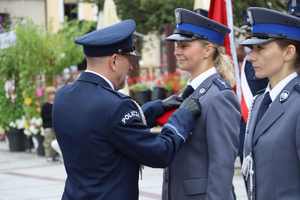 wręczenie odznaczeń dla policjantów zasłużonych dla Związków Zawodowych