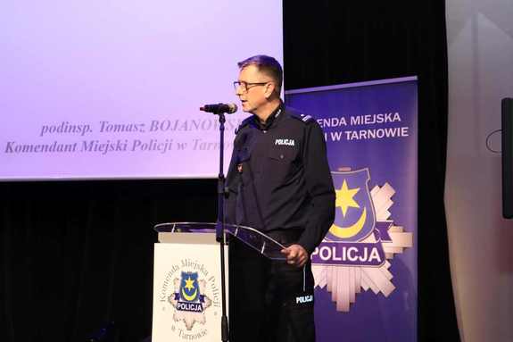 Komendant Miejski Policji w Tarnowie podinsp. Tomasz Bojanowski