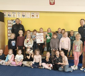 Policjanci podczas prelekcji