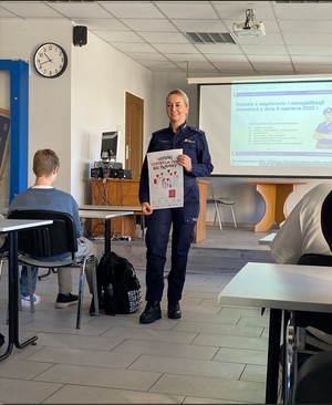 Policjanci podczas prelekcji