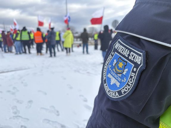 zabezpieczenie protestu rolników