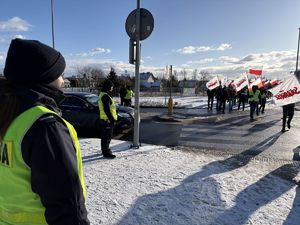 zabezpieczenie protestu rolników