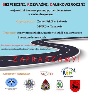 plakat promujący konkurs Bezpieczni, Rozważni, Dalekowzroczni