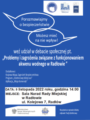 Plakat Debaty w Radłowie