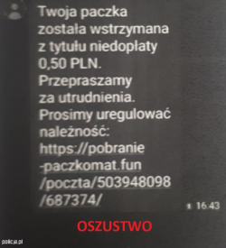 Przykładowy SMS