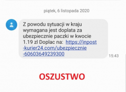 Przykładowy SMS